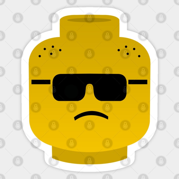Lego head sunglasses Lego Sticker TeePublic